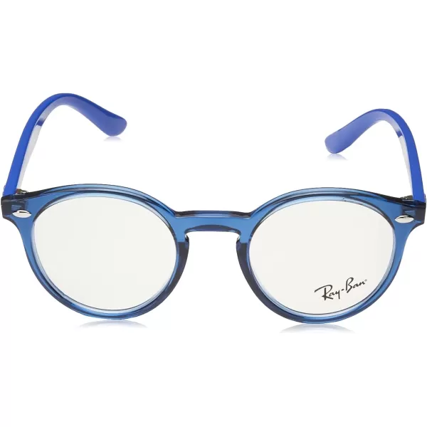 RayBan Kids Ry1594 Round Prescription Eyeglass FramesTransparent BlueDemo Lens