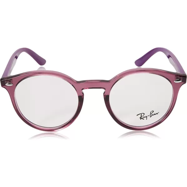 RayBan Kids Ry1594 Round Prescription Eyeglass FramesTransparent FuchsiaDemo Lens