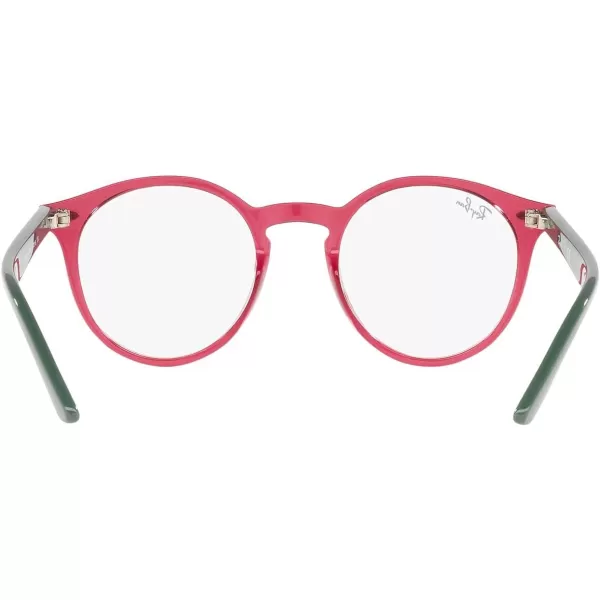 RayBan Kids Ry1594 Round Prescription Eyeglass FramesTransparent RedDemo Lens