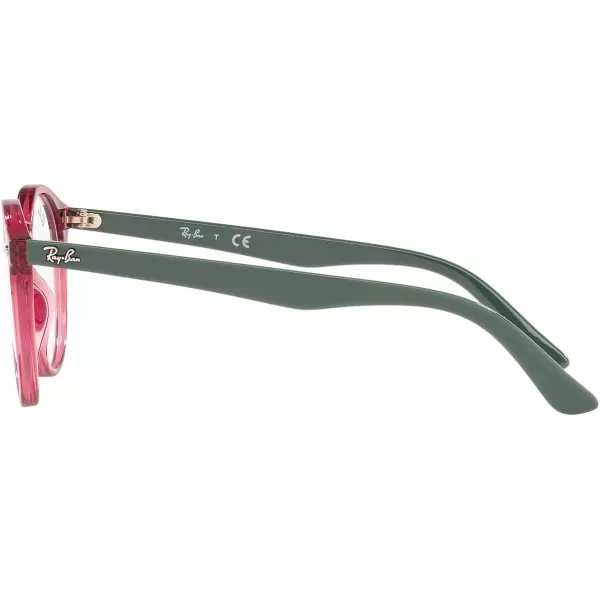 RayBan Kids Ry1594 Round Prescription Eyeglass FramesTransparent RedDemo Lens