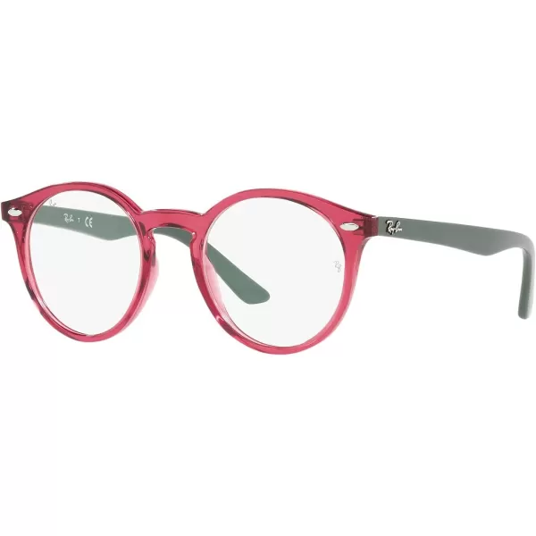 RayBan Kids Ry1594 Round Prescription Eyeglass FramesTransparent RedDemo Lens