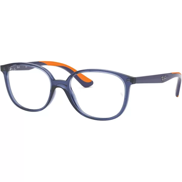 RayBan Kids Ry1598 Square Prescription Eyeglass FramesTransparent BlueDemo Lens