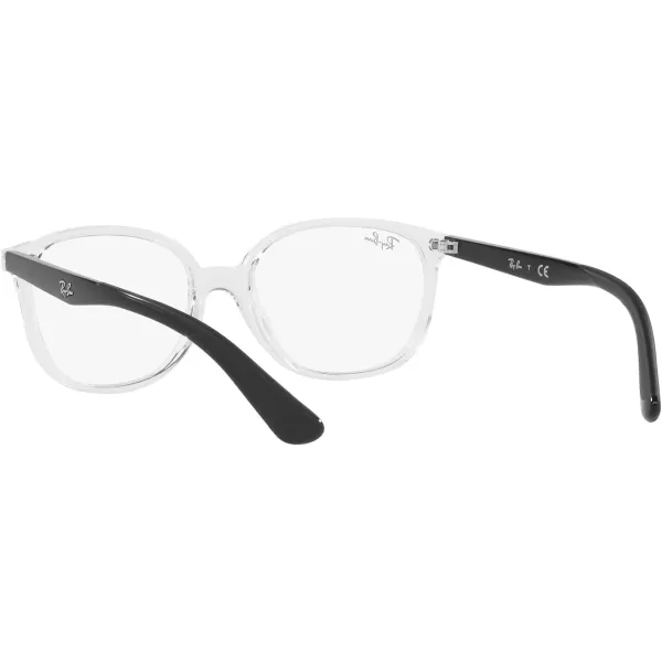 RayBan Kids Ry1598 Square Prescription Eyeglass FramesTransparentBlackDemo Lens