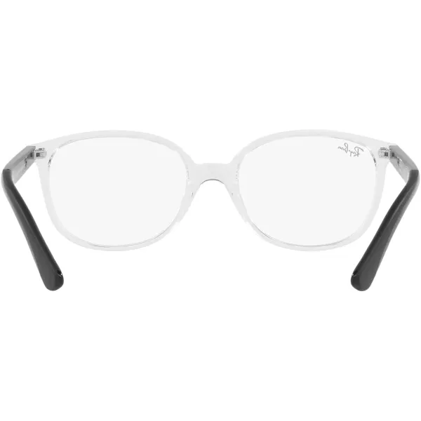 RayBan Kids Ry1598 Square Prescription Eyeglass FramesTransparentBlackDemo Lens