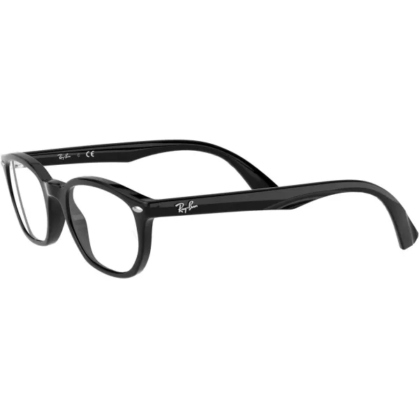 RayBan Kids Ry1599 Rectangular Prescription Eyeglass FramesBlackDemo Lens