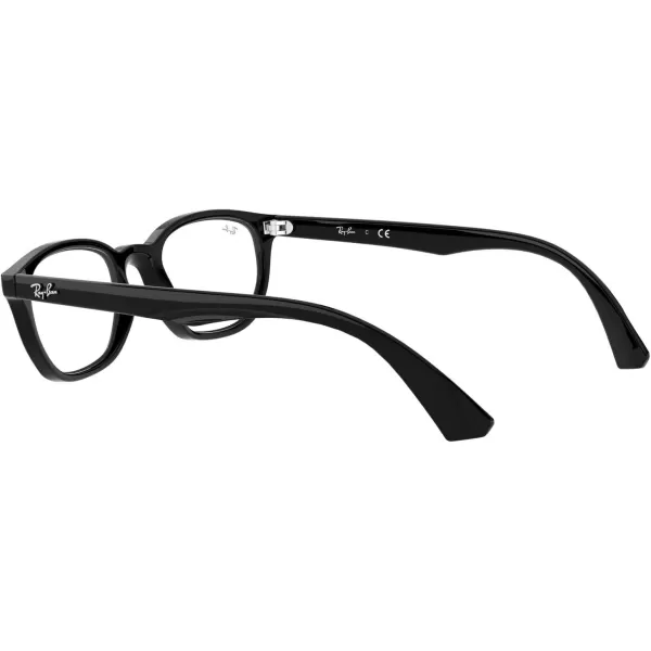 RayBan Kids Ry1599 Rectangular Prescription Eyeglass FramesBlackDemo Lens