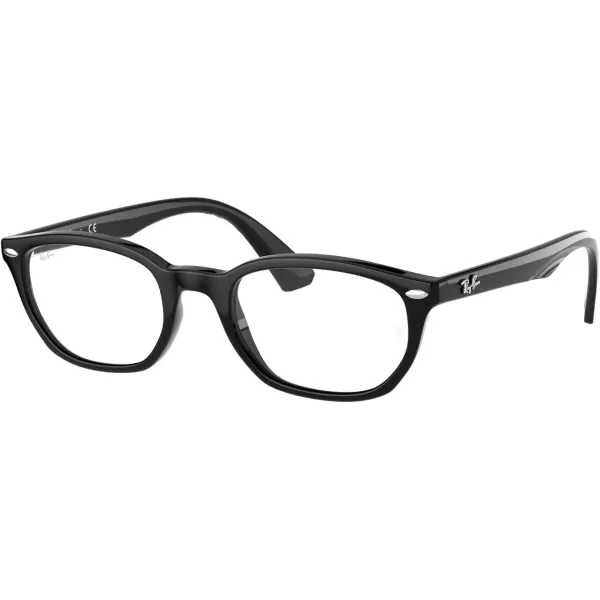 RayBan Kids Ry1599 Rectangular Prescription Eyeglass FramesBlackDemo Lens