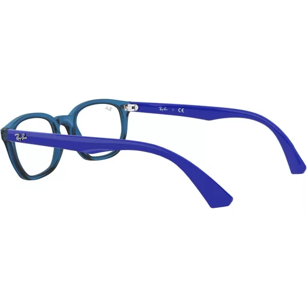 RayBan Kids Ry1599 Rectangular Prescription Eyeglass FramesTransparent BlueDemo Lens