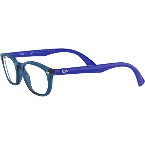 RayBan Kids Ry1599 Rectangular Prescription Eyeglass FramesTransparent BlueDemo Lens
