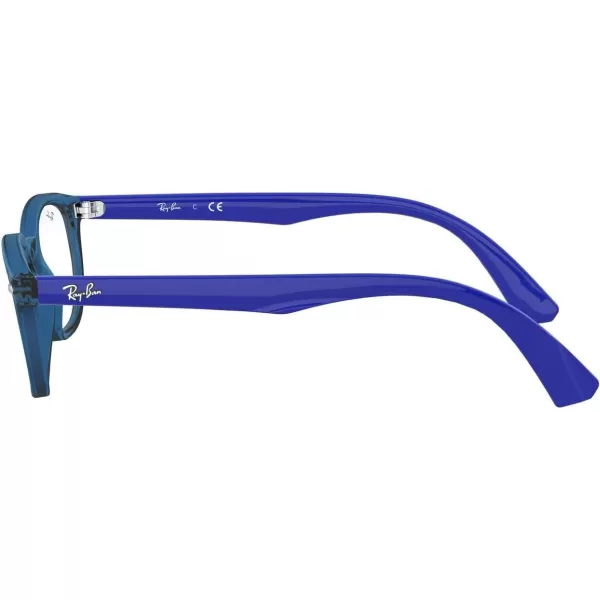 RayBan Kids Ry1599 Rectangular Prescription Eyeglass FramesTransparent BlueDemo Lens