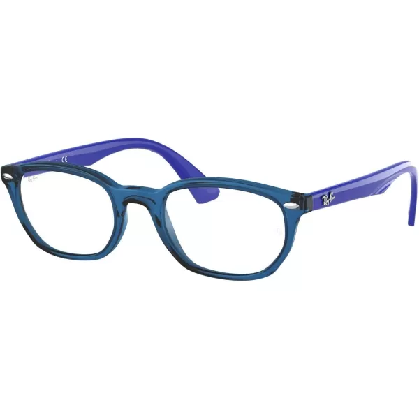 RayBan Kids Ry1599 Rectangular Prescription Eyeglass FramesTransparent BlueDemo Lens