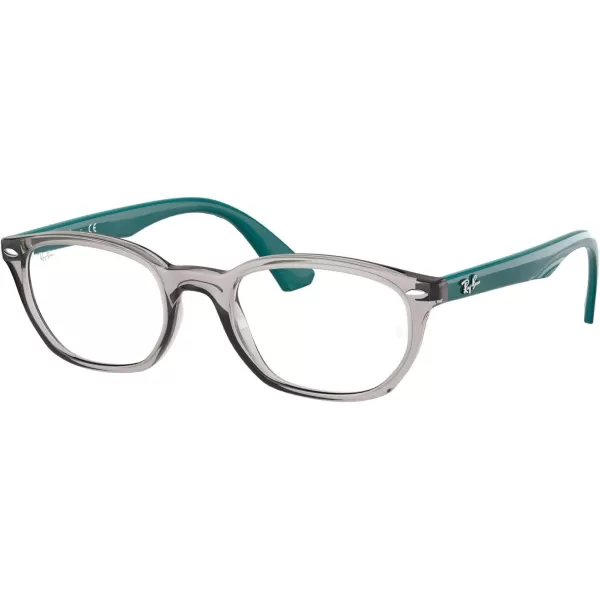 RayBan Kids Ry1599 Rectangular Prescription Eyeglass FramesTransparent GreyDemo Lens