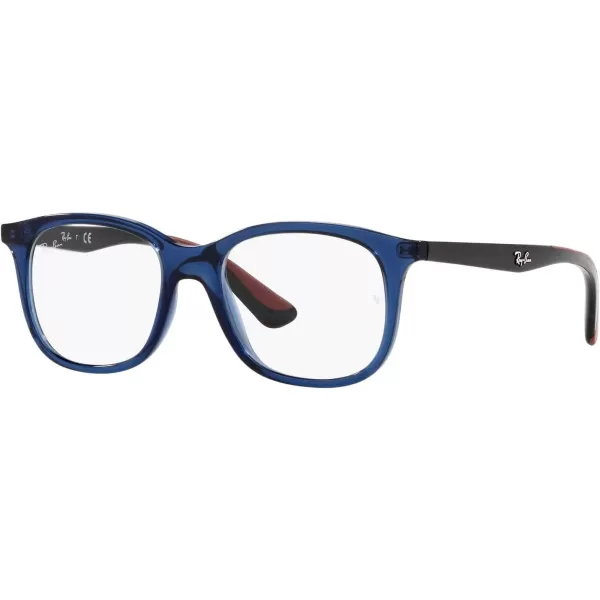 RayBan Kids Ry1604 Square Prescription Eyeglass FramesTransparent BlueDemo Lens