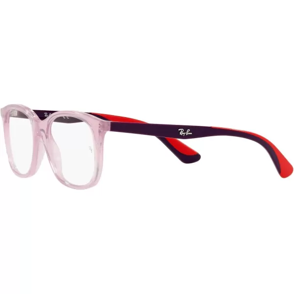 RayBan Kids Ry1604 Square Prescription Eyeglass FramesTransparent VioletDemo Lens