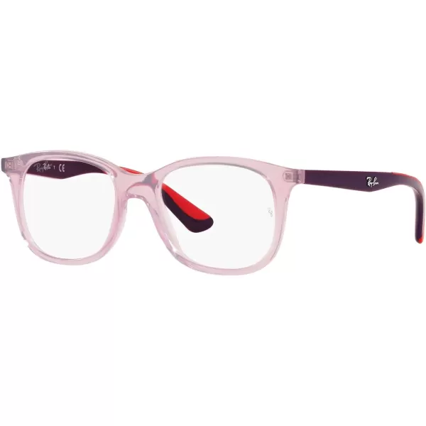 RayBan Kids Ry1604 Square Prescription Eyeglass FramesTransparent VioletDemo Lens