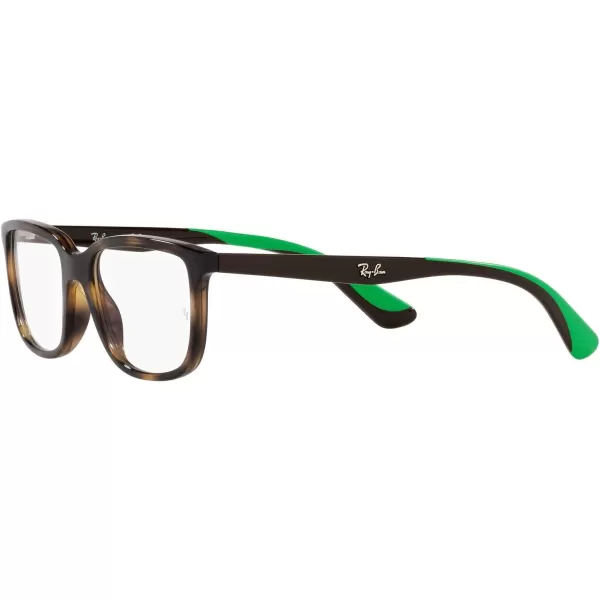 RayBan Kids Ry1605 Rectangular Prescription Eyeglass FramesHavanaDemo Lens