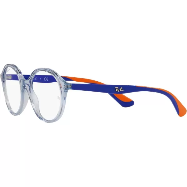 RayBan Kids Ry1606 Round Prescription Eyeglass FramesTransparent Light BlueDemo Lens