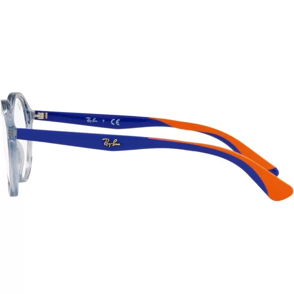 RayBan Kids Ry1606 Round Prescription Eyeglass FramesTransparent Light BlueDemo Lens