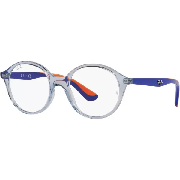 RayBan Kids Ry1606 Round Prescription Eyeglass FramesTransparent Light BlueDemo Lens