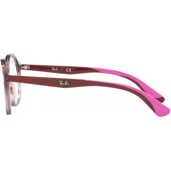 RayBan Kids Ry1606 Round Prescription Eyeglass FramesTransparent PinkDemo Lens