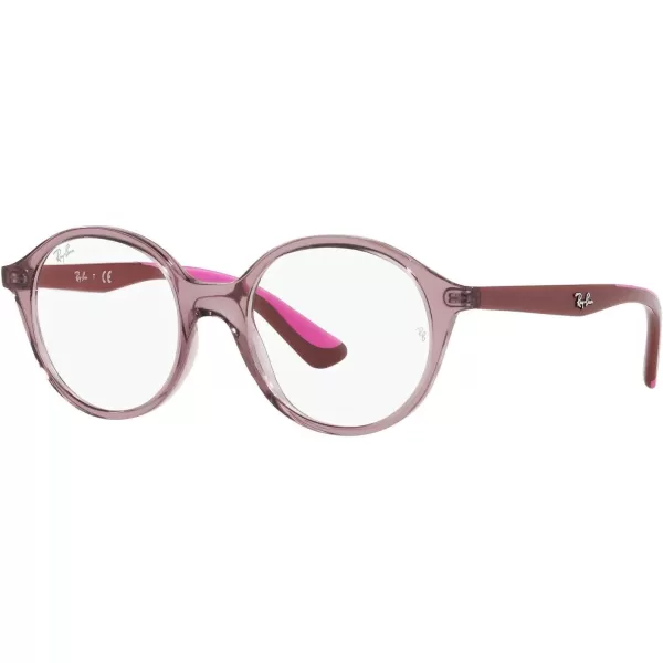 RayBan Kids Ry1606 Round Prescription Eyeglass FramesTransparent PinkDemo Lens