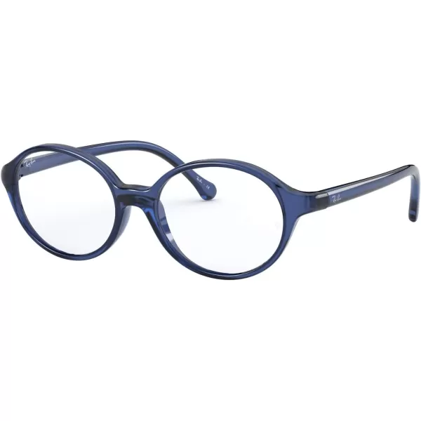 RayBan Kids Ry1901 Round Prescription Eyeglass FramesTransparent BlueDemo Lens