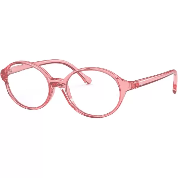 RayBan Kids Ry1901 Round Prescription Eyeglass FramesTransparent FuchsiaDemo Lens