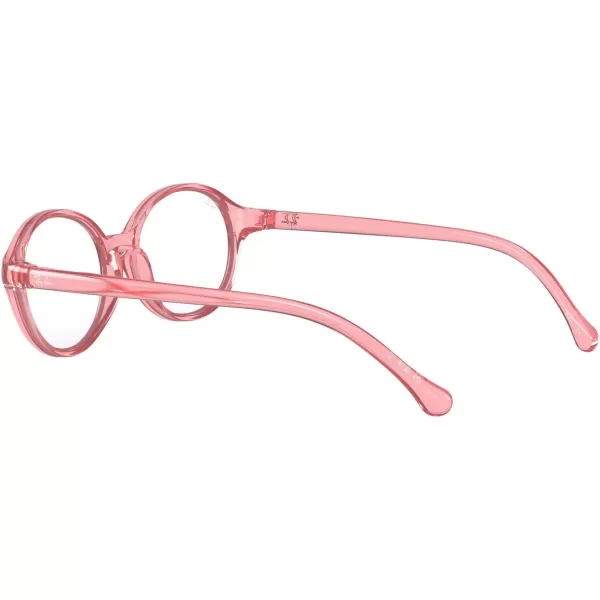 RayBan Kids Ry1901 Round Prescription Eyeglass FramesTransparent FuchsiaDemo Lens