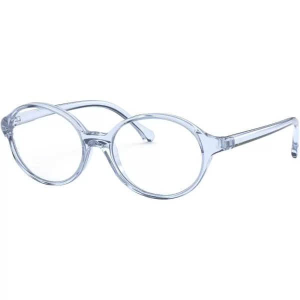 RayBan Kids Ry1901 Round Prescription Eyeglass FramesTransparent Light BlueDemo Lens