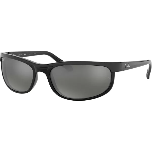 RayBan Mens RB2027 Predator 2 Rectangular Sunglasses BlackPolarized Dark Grey 62 mmRayBan Mens RB2027 Predator 2 Rectangular Sunglasses BlackPolarized Dark Grey 62 mm