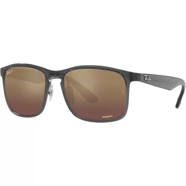 RayBan Mens RB4264 Chromance Mirrored Square SunglassesGrey