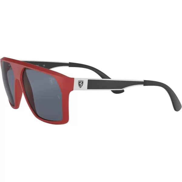 RayBan Mens RB4309m Scuderia Ferrari Collection Square SunglassesMatte RedGrey