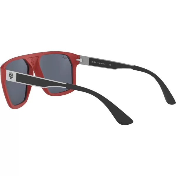 RayBan Mens RB4309m Scuderia Ferrari Collection Square SunglassesMatte RedGrey