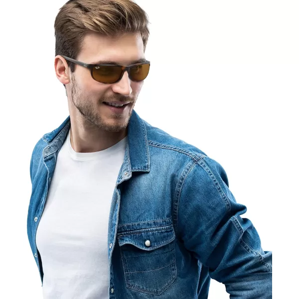 RayBan Mens Rb2027 Predator 2 Rectangular SunglassesDark HavanaB15 Brown