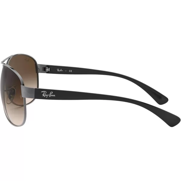 RayBan Mens Rb3386 Aviator SunglassesGunmetalBrown Gradient Dark Brown