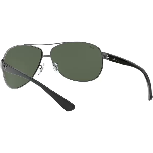 RayBan Mens Rb3386 Aviator SunglassesGunmetalDark Green