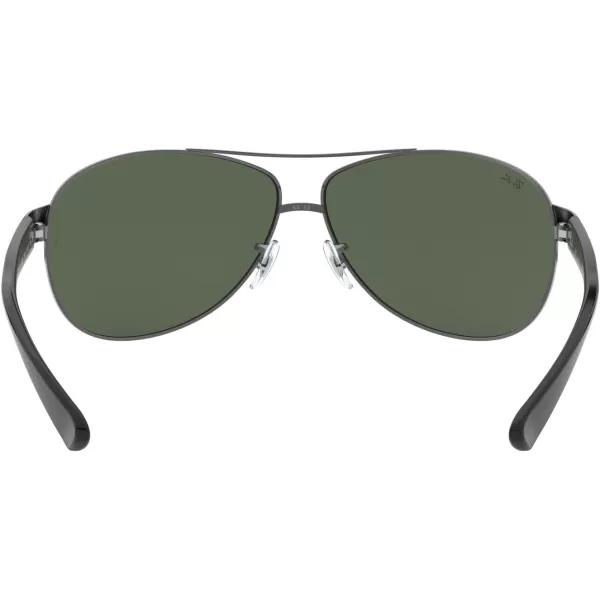 RayBan Mens Rb3386 Aviator SunglassesGunmetalDark Green