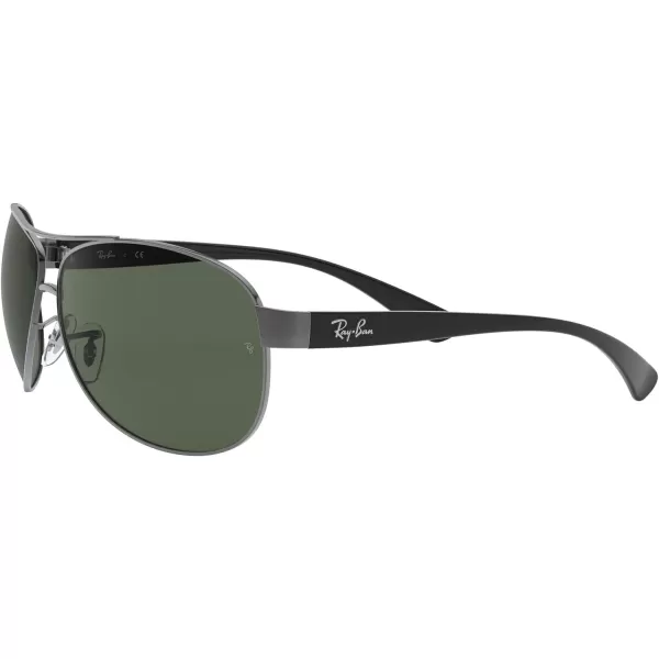 RayBan Mens Rb3386 Aviator SunglassesGunmetalDark Green