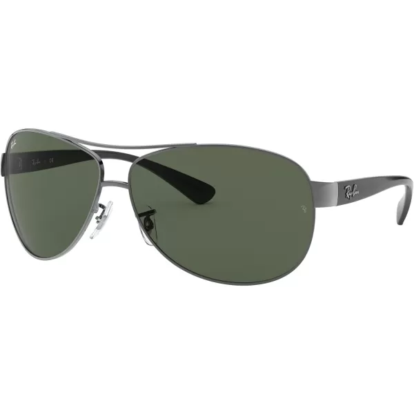 RayBan Mens Rb3386 Aviator SunglassesGunmetalDark Green