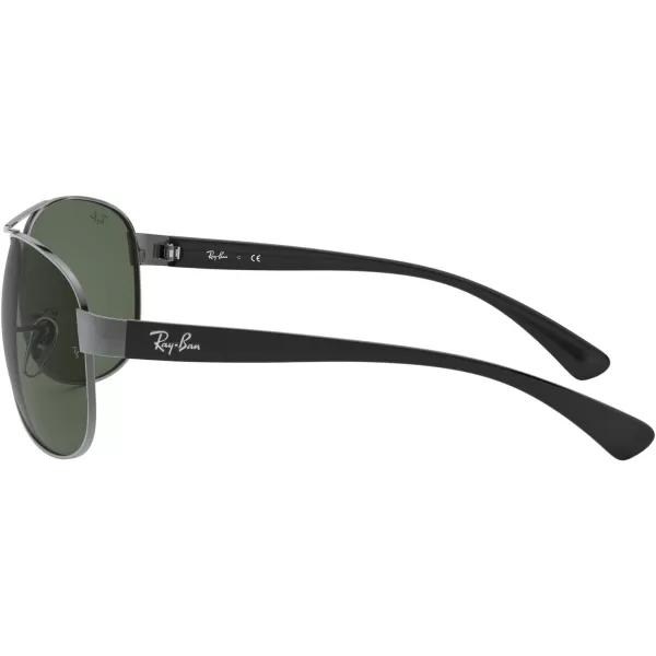 RayBan Mens Rb3386 Aviator SunglassesGunmetalDark Green