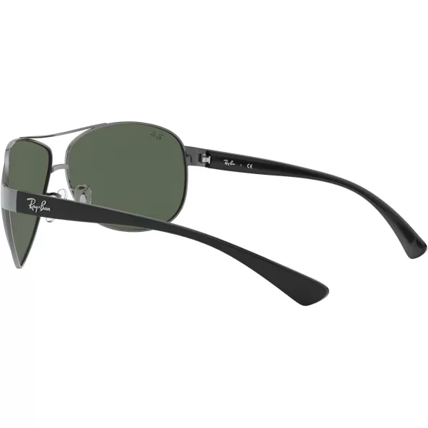 RayBan Mens Rb3386 Aviator SunglassesGunmetalDark Green