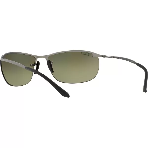 RayBan Mens Rb3542 Chromance Rectangular SunglassesMatte GunmetalPolarized Grey Mirrored Silver