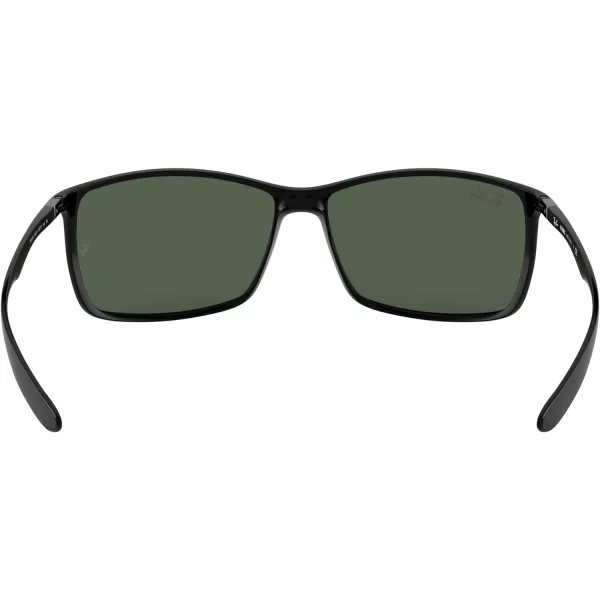 RayBan Mens Rb4179 Liteforce Square SunglassesBlackDark Green