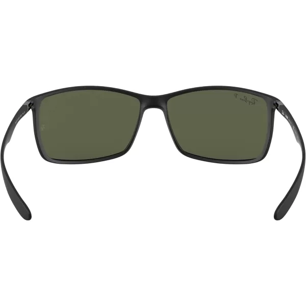 RayBan Mens Rb4179 Liteforce Square SunglassesMatte BlackPolarized Green