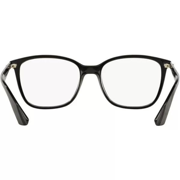 RayBan Mens Rx7066 Square Prescription Eyeglass FramesBlackDemo Lens