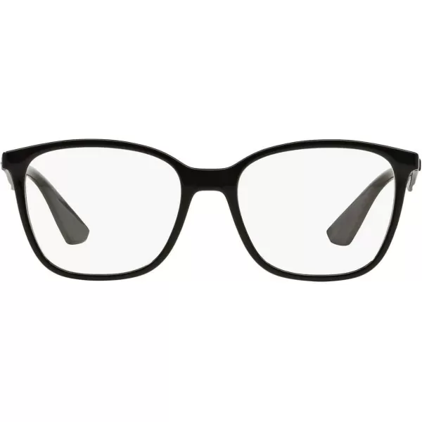 RayBan Mens Rx7066 Square Prescription Eyeglass FramesBlackDemo Lens