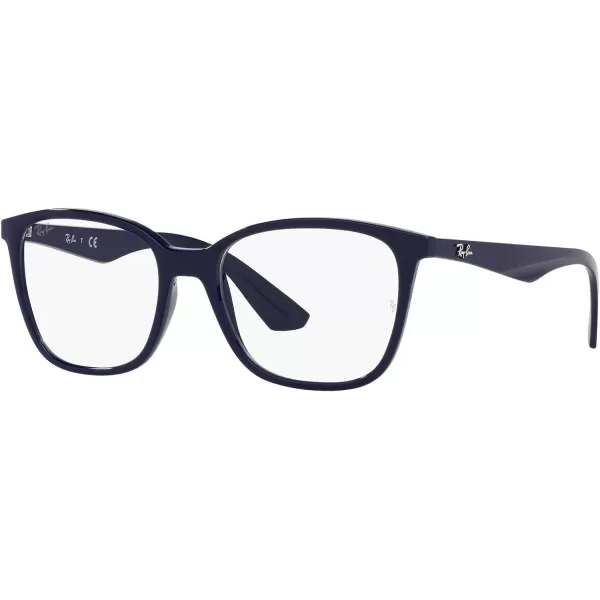 RayBan Mens Rx7066 Square Prescription Eyeglass FramesBlueDemo Lens