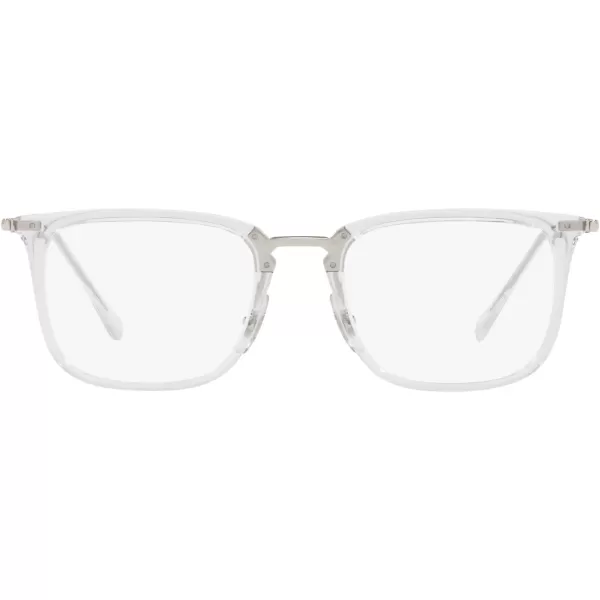 RayBan Mens Rx7141 Square Prescription Eyeglass Frames TransparentDemo Lens 52 mm