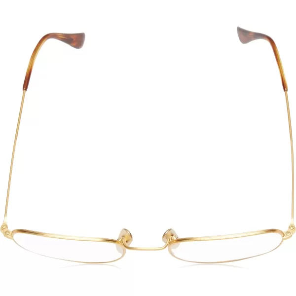 RayBan Mens Rx8157v Frank Titanium Square Prescription Eyewear FramesDemigloss Brushed GoldDemo Lens