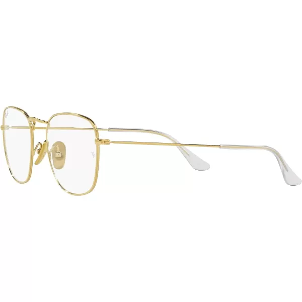 RayBan Mens Rx8157v Frank Titanium Square Prescription Eyewear FramesLegend GoldDemo Lens